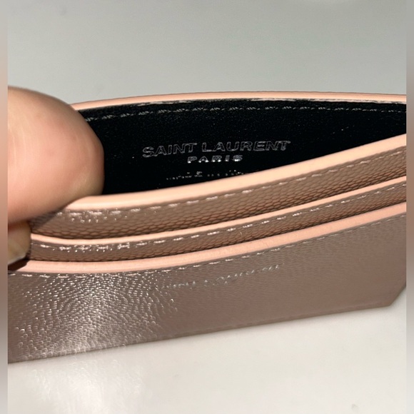 Saint Laurent Paris Credit Card Case in Grain De Poudre Leather - Picture 3 of 10